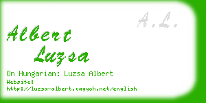 albert luzsa business card